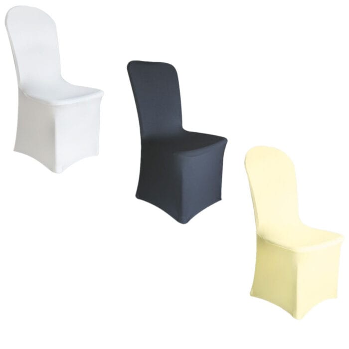 Spandex Black or White or Ivory Chair Cover