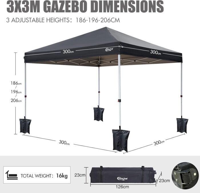 Pop up Gazebo 3m x 3m