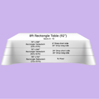 Black or White Rectangle Tablecloth - Image 2