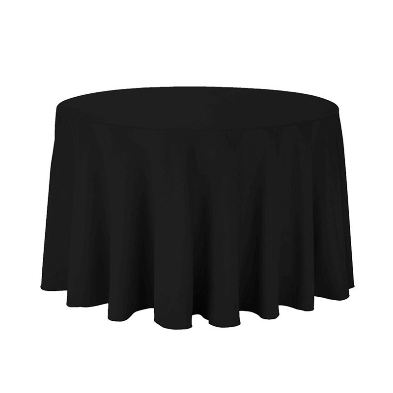 Black Round Tablecloth