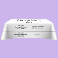 Black or White Rectangle Tablecloth - Image 3